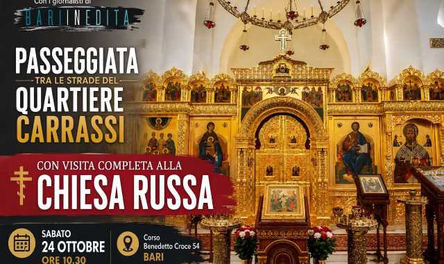 Bari, passeggiata tra le strade del quartiere Carrassi con visita completa alla Chiesa Russa